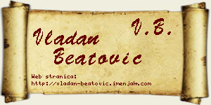 Vladan Beatović vizit kartica